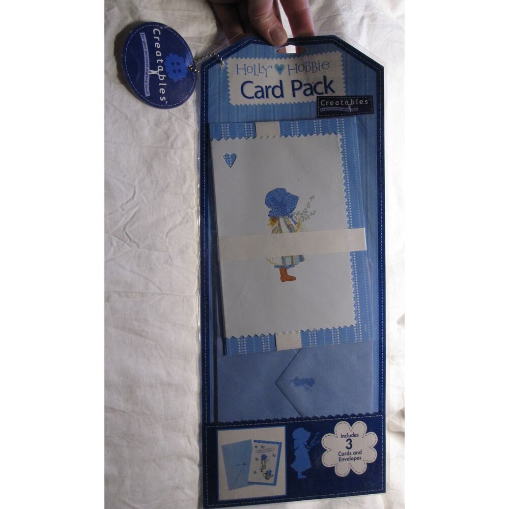 Holly Hobbie Creatables Card Pack‎ set of 3 cards and Envelopes Crafts Scrapbook